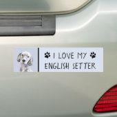 Engelse Setter Blue Belton schilder Dog Art Bumpersticker (Op auto)