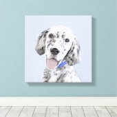 Engelse Setter Blue Belton schilder Dog Art Canvas Afdruk (Insitu (Houten vloer))
