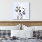 Engelse Setter Blue Belton schilder Dog Art Canvas Afdruk (Insitu (Slaapkamer))