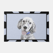 Engelse Setter Blue Belton schilder Dog Art Deurmat (Voorkant)