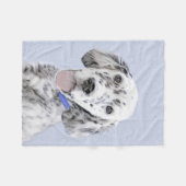 Engelse Setter Blue Belton schilder Dog Art Fleece Deken (Voorkant (Horizontaal))