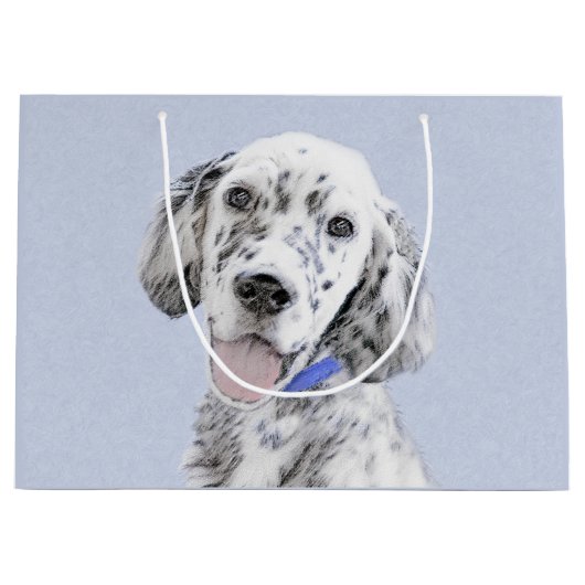 Engelse Setter Blue Belton schilder Dog Art Groot Cadeauzakje (Voorkant)