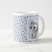 Engelse Setter Blue Belton schilder Dog Art Grote Koffiekop (Voorkant rechts)