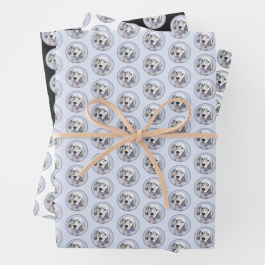 Engelse Setter Blue Belton schilder Dog Art Inpakpapier Vel (In situ)