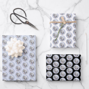 Engelse Setter Blue Belton schilder Dog Art Inpakpapier Vel