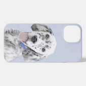 Engelse Setter Blue Belton schilder Dog Art iPhone Hoesje (Achterkant horizontaal)