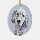 Engelse Setter Blue Belton schilder Dog Art Keramisch Ornament (Rechts)
