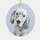 Engelse Setter Blue Belton schilder Dog Art Keramisch Ornament (Links)