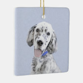 Engelse Setter Blue Belton schilder Dog Art Keramisch Ornament (Rechts)