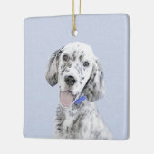 Engelse Setter Blue Belton schilder Dog Art Keramisch Ornament (Links)