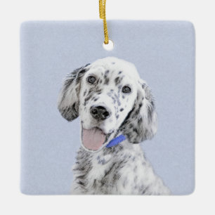 Engelse Setter Blue Belton schilder Dog Art Keramisch Ornament