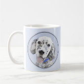 Engelse Setter Blue Belton schilder Dog Art Koffiemok (Links)