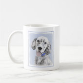Engelse Setter Blue Belton schilder Dog Art Koffiemok (Links)