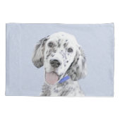 Engelse Setter Blue Belton schilder Dog Art Kussensloop (Achterkant)