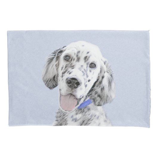 Engelse Setter Blue Belton schilder Dog Art Kussensloop (Voorkant)