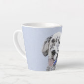 Engelse Setter Blue Belton schilder Dog Art Latte Mok (Linkerhoek)