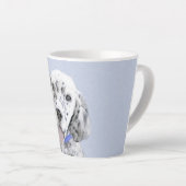 Engelse Setter Blue Belton schilder Dog Art Latte Mok (Rechterhoek)