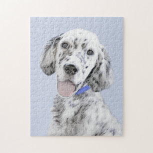 Engelse Setter Blue Belton schilder Dog Art Legpuzzel