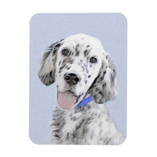 Engelse Setter Blue Belton schilder Dog Art Magneet (Verticaal)