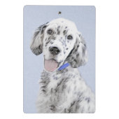 Engelse Setter Blue Belton schilder Dog Art Mini Klembord (Achterkant)