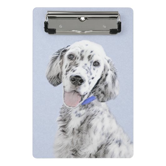 Engelse Setter Blue Belton schilder Dog Art Mini Klembord (Voorkant)
