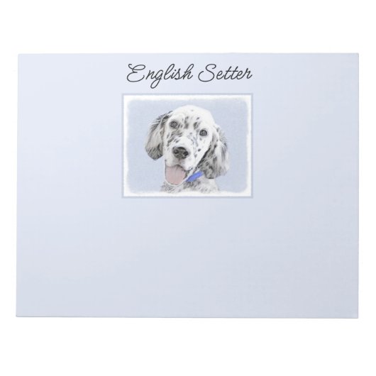 Engelse Setter Blue Belton schilder Dog Art Notitieblok (Voorkant)