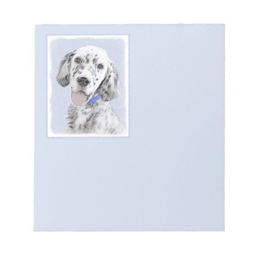Engelse Setter Blue Belton schilder Dog Art Notitieblok (Voorkant)