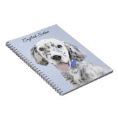 Engelse Setter Blue Belton schilder Dog Art Notitieboek (Rechterzijde)