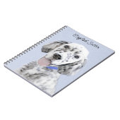 Engelse Setter Blue Belton schilder Dog Art Notitieboek (Linkerzijde)