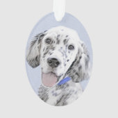 Engelse Setter Blue Belton schilder Dog Art Ornament (achterkant)