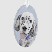 Engelse Setter Blue Belton schilder Dog Art Ornament (voorkant)