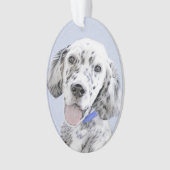 Engelse Setter Blue Belton schilder Dog Art Ornament (voorkant)