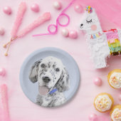 Engelse Setter Blue Belton schilder Dog Art Papieren Bordje (Feest)