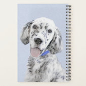 Engelse Setter Blue Belton schilder Dog Art Planner (Achterkant)