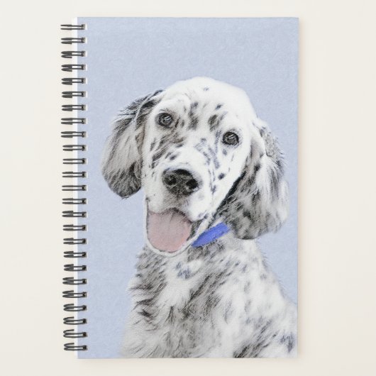 Engelse Setter Blue Belton schilder Dog Art Planner (Voorkant)
