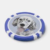 Engelse Setter Blue Belton schilder Dog Art Poker Chips (Enkel)