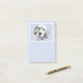Engelse Setter Blue Belton schilder Dog Art Post-it® Notes (Op bureau)