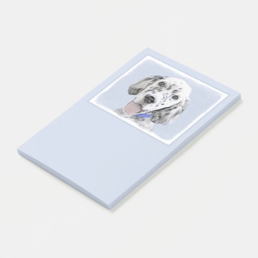 Engelse Setter Blue Belton schilder Dog Art Post-it® Notes (Schuin)