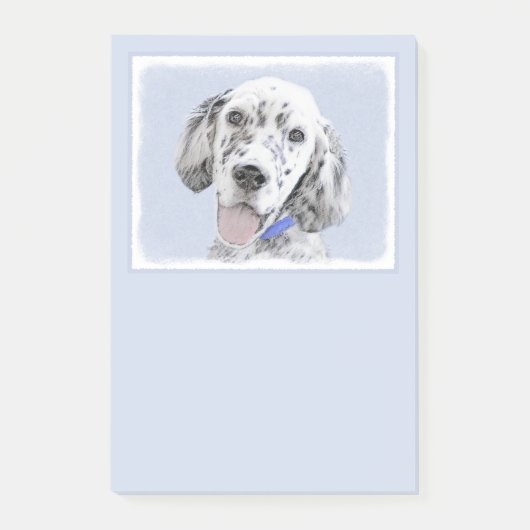 Engelse Setter Blue Belton schilder Dog Art Post-it® Notes (Voorkant)