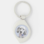 Engelse Setter Blue Belton schilder Dog Art Sleutelhanger (Voorkant)