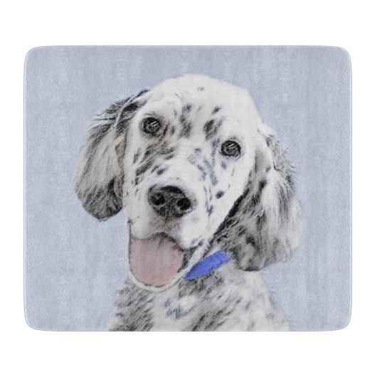 Engelse Setter Blue Belton schilder Dog Art Snijplank (Voorkant)
