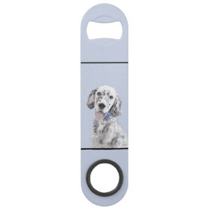Engelse Setter Blue Belton schilder Dog Art Speed Flessenopener