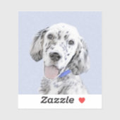 Engelse Setter Blue Belton schilder Dog Art Sticker (Vel)