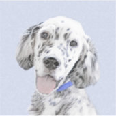 Engelse Setter Blue Belton schilder Dog Art Sticker (Voorkant)