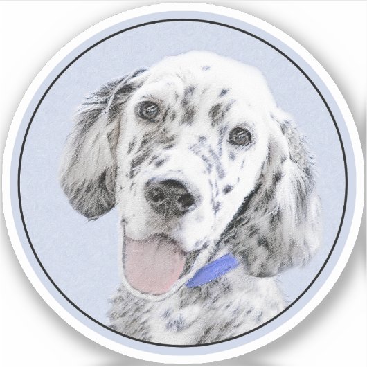 Engelse Setter Blue Belton schilder Dog Art Sticker