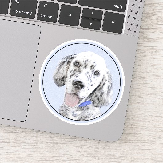 Engelse Setter Blue Belton schilder Dog Art Sticker (Detail)