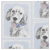 Engelse Setter Blue Belton schilder Dog Art Stof (Close Up)
