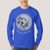 Engelse Setter Blue Belton schilder Dog Art T-shirt (Voorkant)