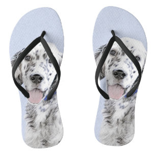 Engelse Setter Blue Belton schilder Dog Art Teenslippers