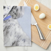 Engelse Setter Blue Belton schilder Dog Art Theedoek (Quarter Fold)